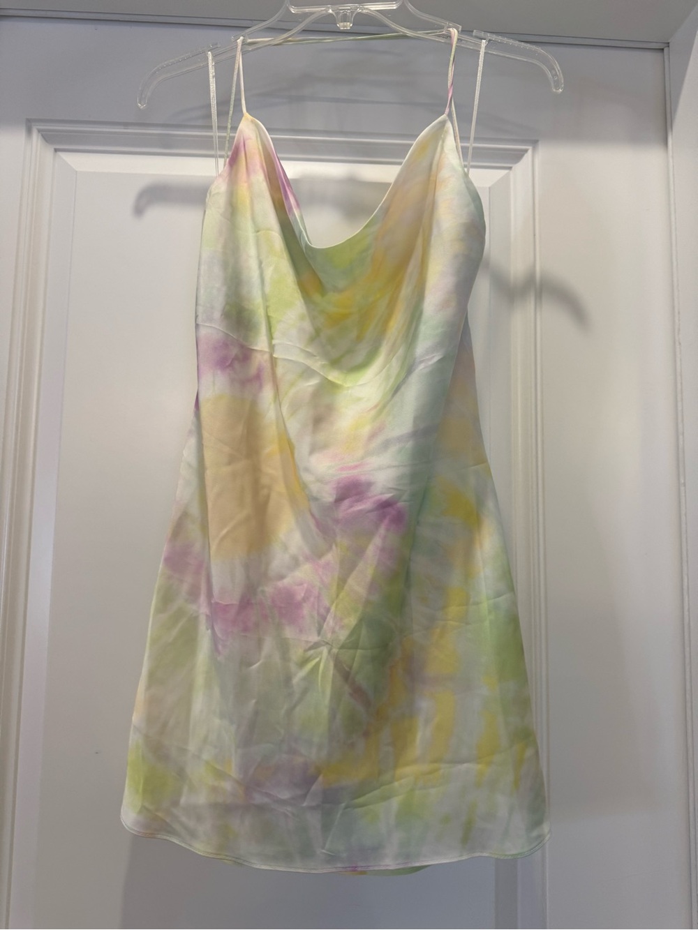 Zara Pastel Tie-Dye Mini Slip Dress